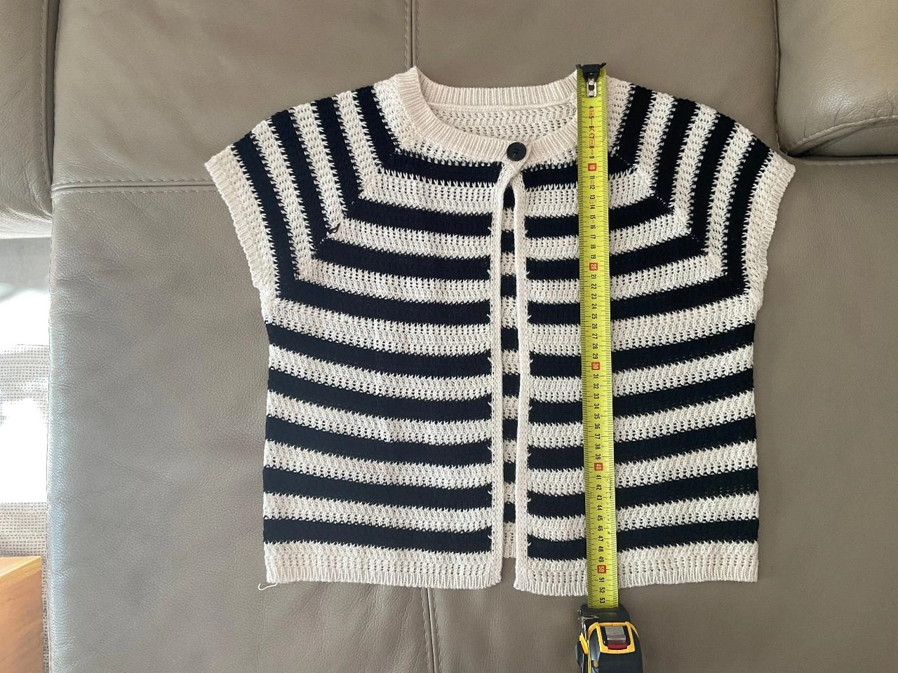Chaleco crema y negro estilo marinero nuevo Talla M – photo 5